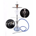 nuevo diseño de acero inoxidable y manguera de cristal cachimba shisha fumar pipa de la manija